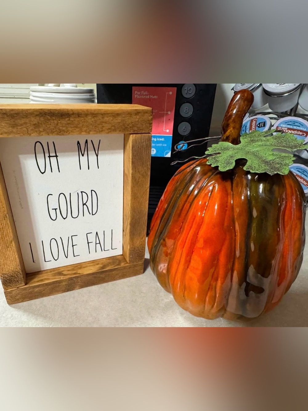 Pumpkin 🎃 Fall bundle ceramic pumpkin, sign , items like NEW!